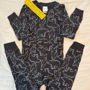Hanna Andersson Black Bear Print Kids Pajama Set Hannasoft